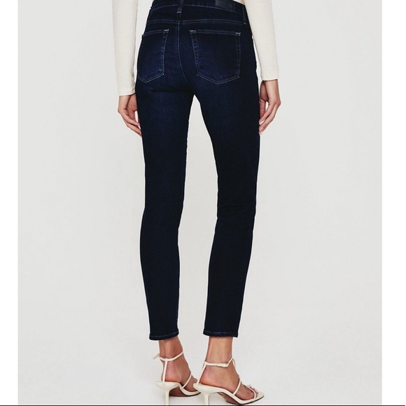 AG THE STILT CIGARETTE LEG JEANS IN SOFT PIMA COTTON COLOR DARK NAVY BLUE - Picture 5 of 16